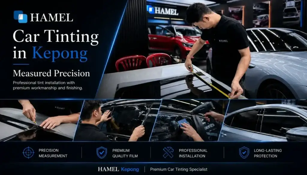 3-in-1 car protection in Kepong with premium tint, TPU PPF and 9H Glass Coating