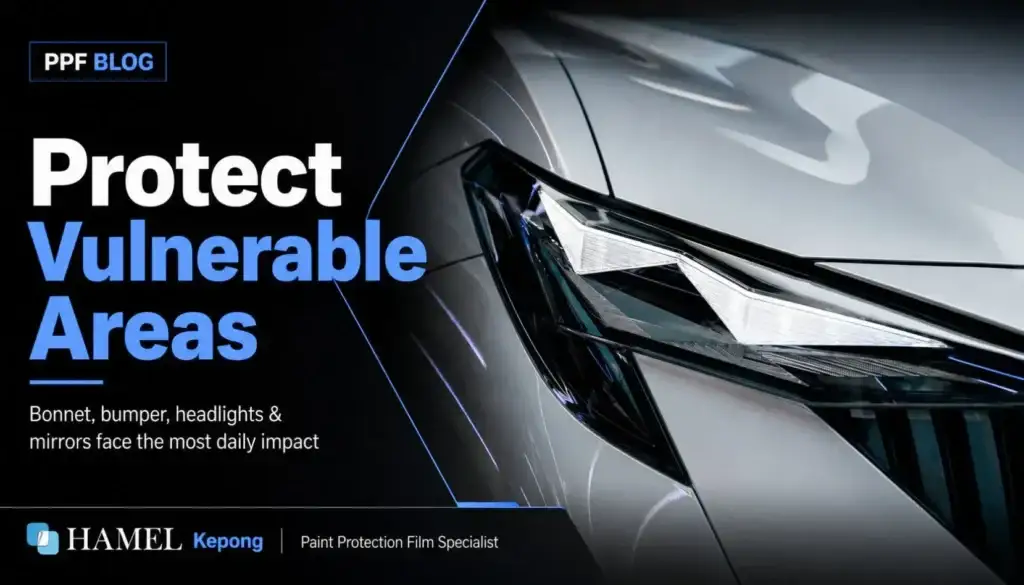 Paint Protection Film in Kepong protecting a vehicle at HAMEL Kepong Flagship