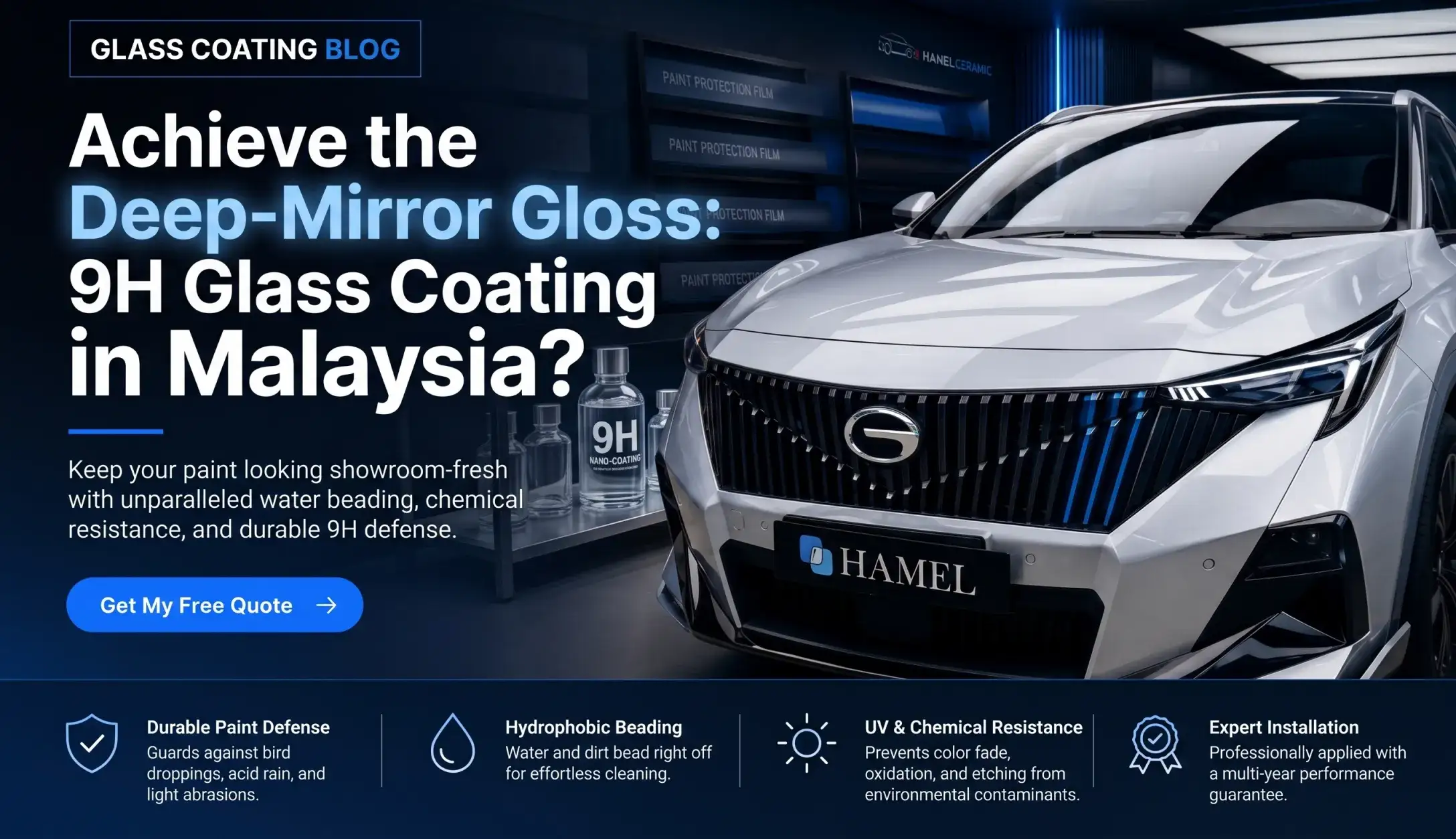9H Glass Coating Kepong: Keep Your Car Glossy & Protected